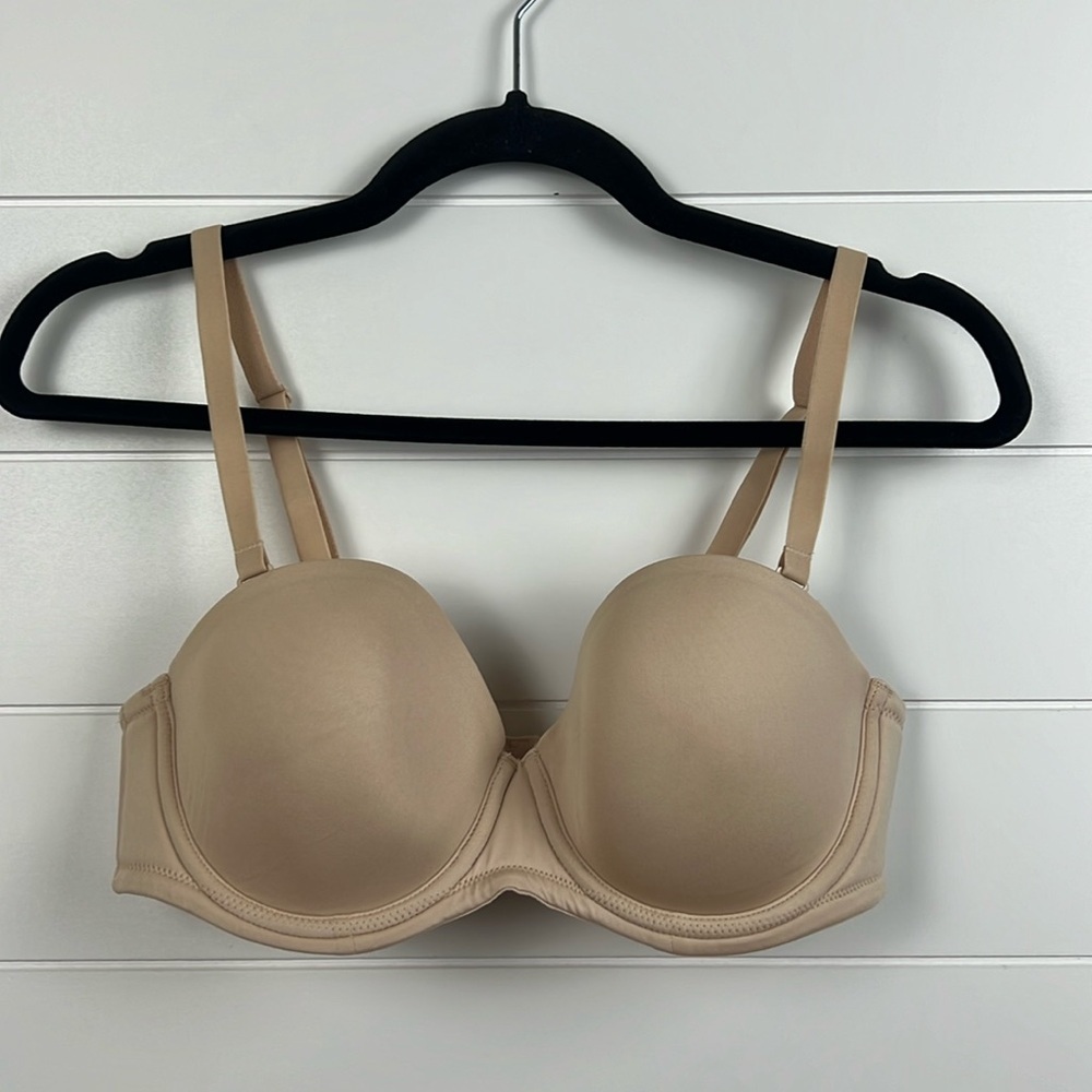 Wacoal 854119 red carpet full figure strapless convertible bra beige 36B
